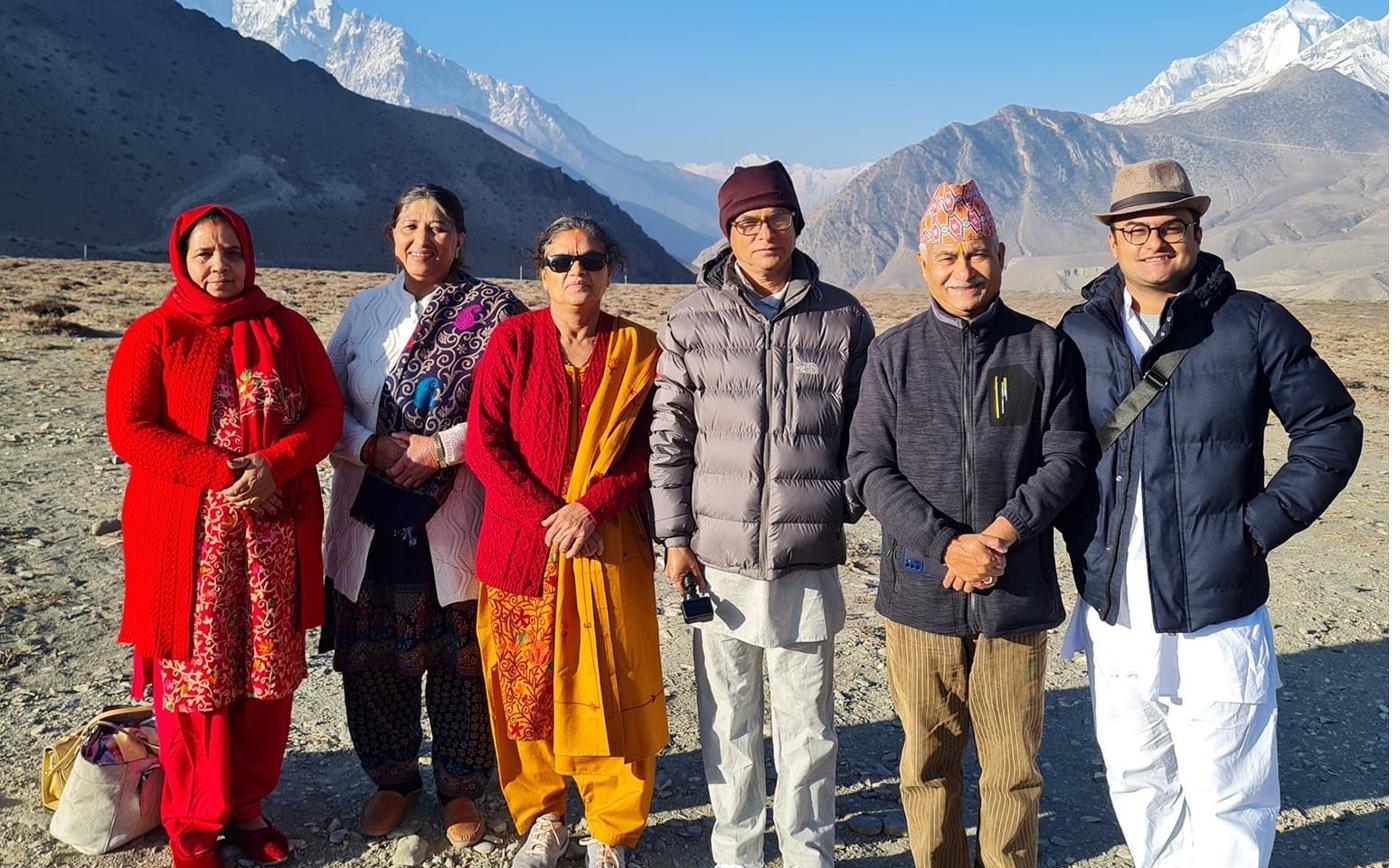 Dr. Kul Raj Chalise and Anup Raj Chalise at Mukti Kshetra