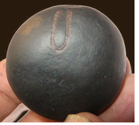 Shaligram with sacred tilak